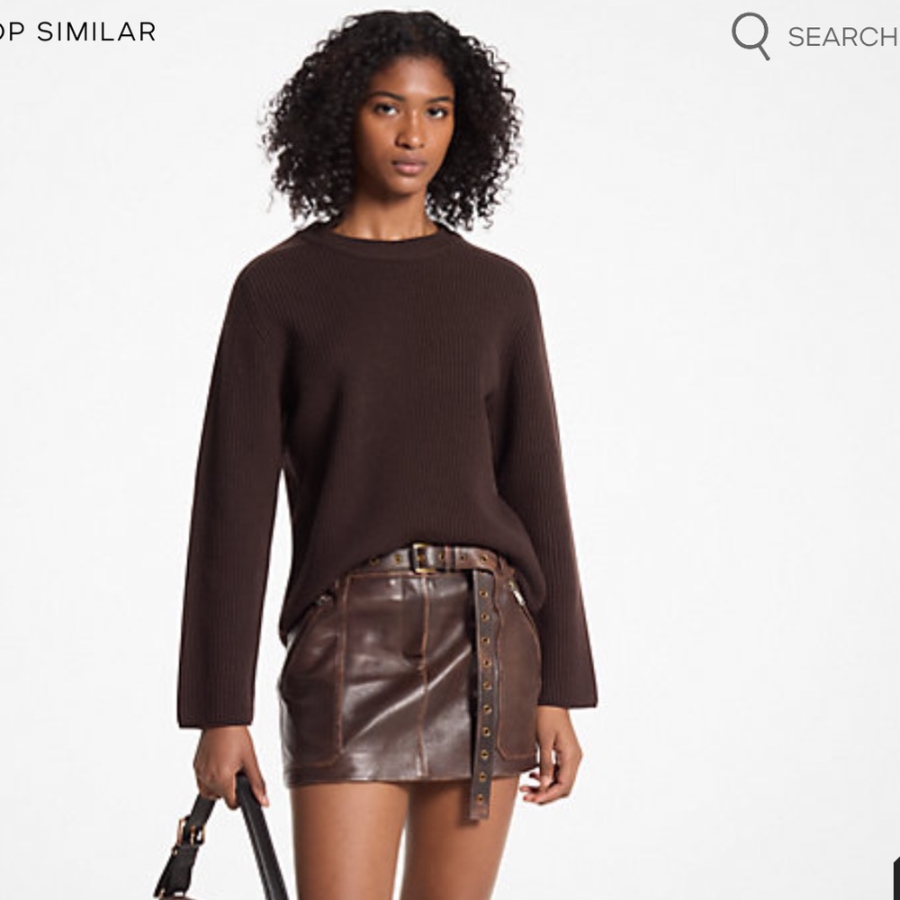 Michael Kors Ribbed Merino Wool Sweater